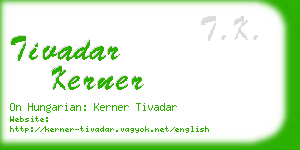 tivadar kerner business card